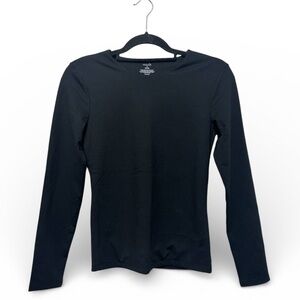 nuuds Black Long Sleeve Crewneck Top- Medium